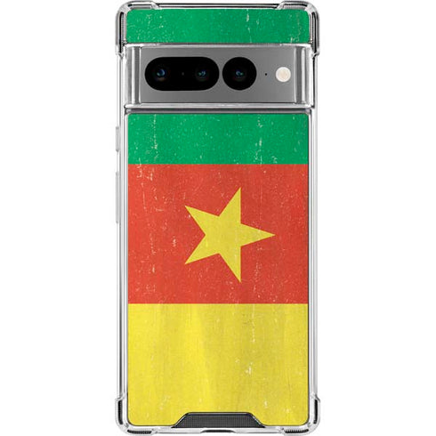 Cameroon Flag Distressed Google Pixel 7 Pro Clear Case